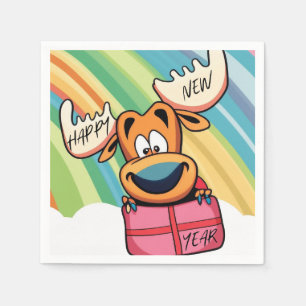 Happy New Year Else - Festivals Design der Feier Serviette