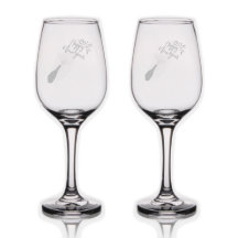 Happy New Year Etched Wine Glass