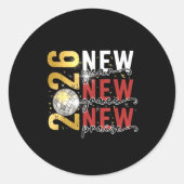 Happy New Year Eve 2026 New Year Party Hello 2026 Runder Aufkleber (Vorderseite)