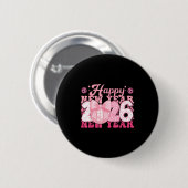 Happy New Year Eve 2026 Party Family Matching Men Button (Vorne & Hinten)
