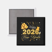 Happy New Year Eve Party 2026 Family Matching Cost Magnet (Vorderseite/Rückseite)