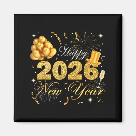Happy New Year Eve Party 2026 Family Matching Cost Magnet (Vorne)