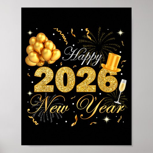Happy New Year Eve Party 2026 Family Matching Cost Poster (Vorne)