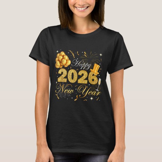 Happy New Year Eve Party 2026 Family Matching Cost T-Shirt (Vorderseite)