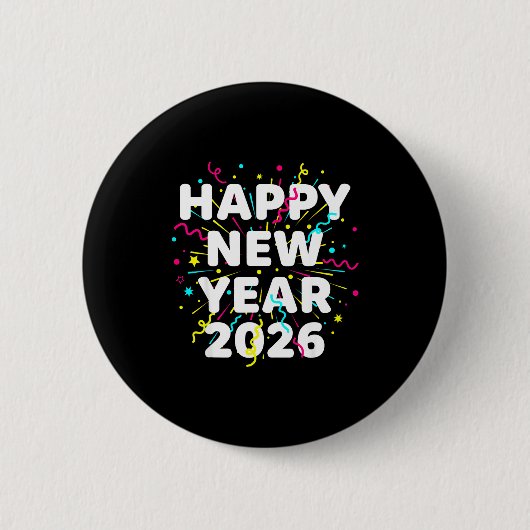 Happy New Year Eve Party 2026 Nye Family Matching Button (Vorderseite)