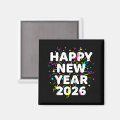 Happy New Year Eve Party 2026 Nye Family Matching Magnet (Vorderseite/Rückseite)