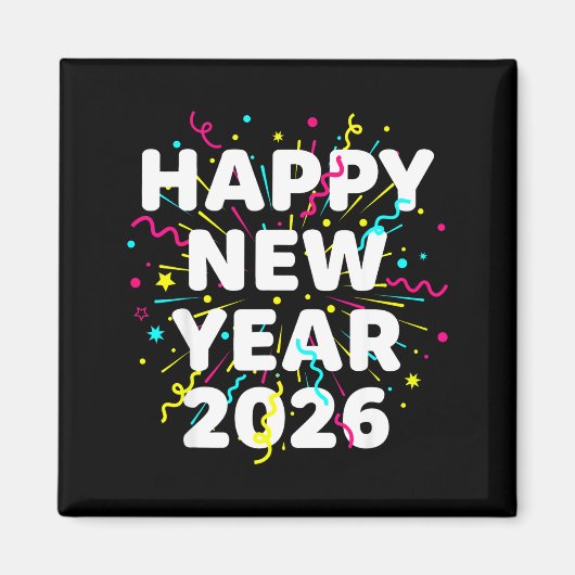 Happy New Year Eve Party 2026 Nye Family Matching Magnet (Vorne)