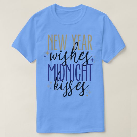 Happy New Year Eve Party New Year Wishes Midnight  T-Shirt (Design vorne)