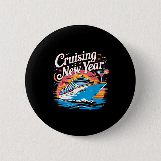 Happy New Year Family Cruise Matching Celebration Button (Vorderseite)