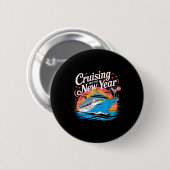 Happy New Year Family Cruise Matching Celebration Button (Vorne & Hinten)