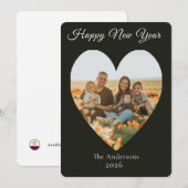 Happy New Year Family Photo  Feiertagskarte (Vorne/Hinten)