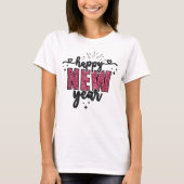Happy New Year | Feierlicher Glitzer Neujahr T - S T-Shirt (Vorderseite)