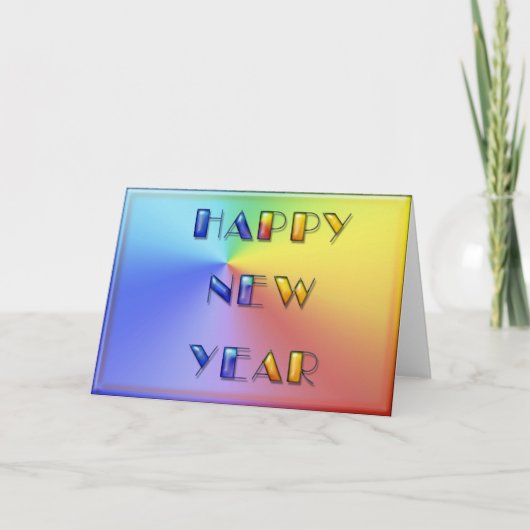 Happy New Year Feiertagskarte (Vorderseite)