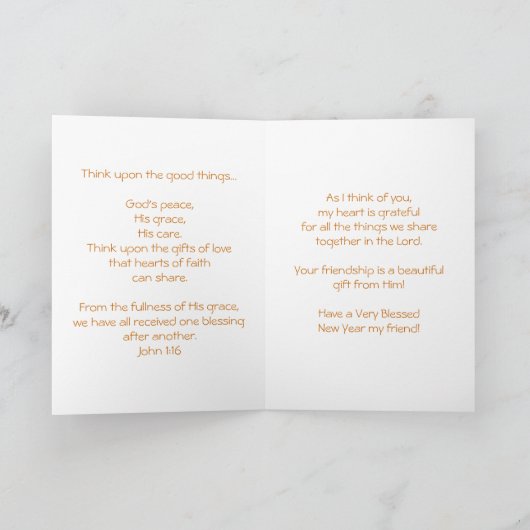 Happy New Year Feiertagskarte (Innenseite)