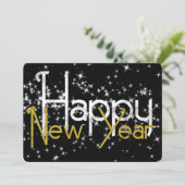 Happy New Year Feiertagskarte (Stehend Vorderseite)