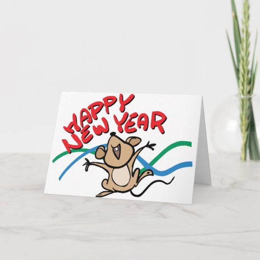 Happy New Year Feiertagskarte (Vorderseite)