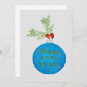 Happy New Year Feiertagskarte (Vorne/Hinten)