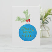 Happy New Year Feiertagskarte (Stehend Vorderseite)