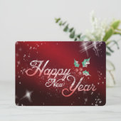 Happy New Year Feiertagskarte (Stehend Vorderseite)