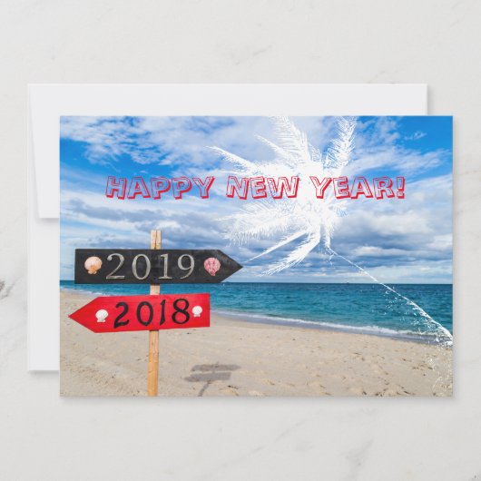 Happy New Year Feiertagskarte (Vorderseite)