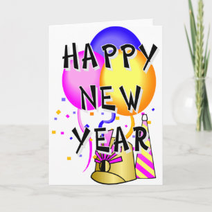 Happy New Year Feiertagskarte