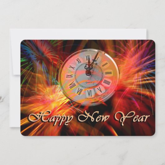 Happy New Year Feiertagskarte (Vorderseite)