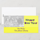 Happy New year Feiertagskarte (Vorne/Hinten)