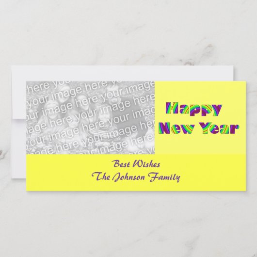 Happy New year Feiertagskarte (Vorderseite)