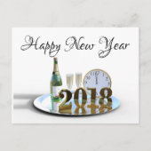 Happy New Year Feiertagspostkarte (Vorderseite)