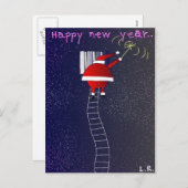 Happy New Year Feiertagspostkarte (Vorne/Hinten)