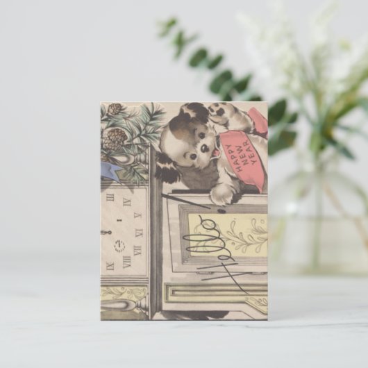 Happy New Year Feiertagspostkarte (Stehend Vorderseite)