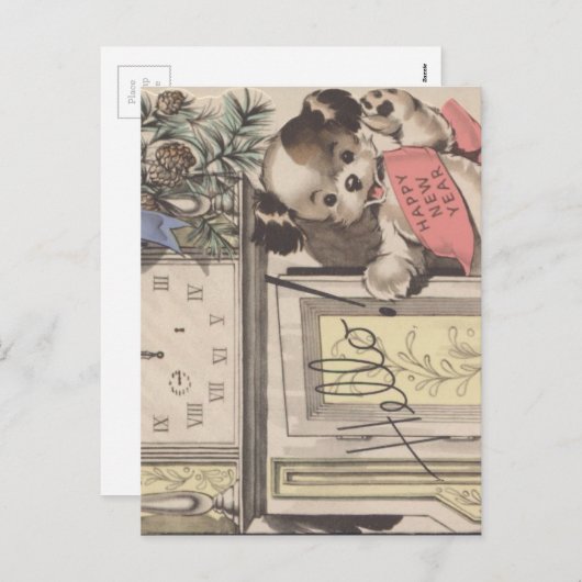 Happy New Year Feiertagspostkarte (Vorne/Hinten)