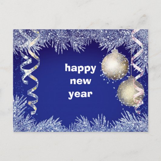 Happy New Year Feiertagspostkarte (Vorderseite)