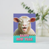 HAPPY NEW YEAR FEIERTAGSPOSTKARTE (Stehend Vorderseite)