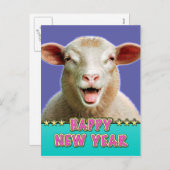 HAPPY NEW YEAR FEIERTAGSPOSTKARTE (Vorne/Hinten)