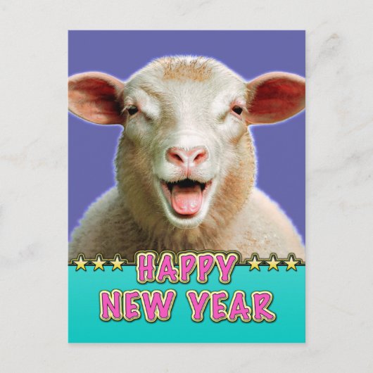 HAPPY NEW YEAR FEIERTAGSPOSTKARTE (Vorderseite)