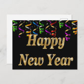 Happy New Year Feiertagspostkarte (Vorne/Hinten)