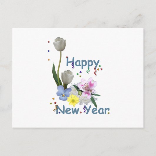 Happy New Year Feiertagspostkarte (Vorderseite)