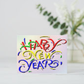 Happy New Year Feiertagspostkarte (Stehend Vorderseite)