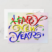 Happy New Year Feiertagspostkarte (Vorne/Hinten)
