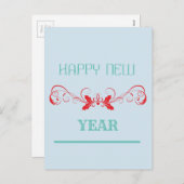 Happy New Year Feiertagspostkarte (Vorne/Hinten)