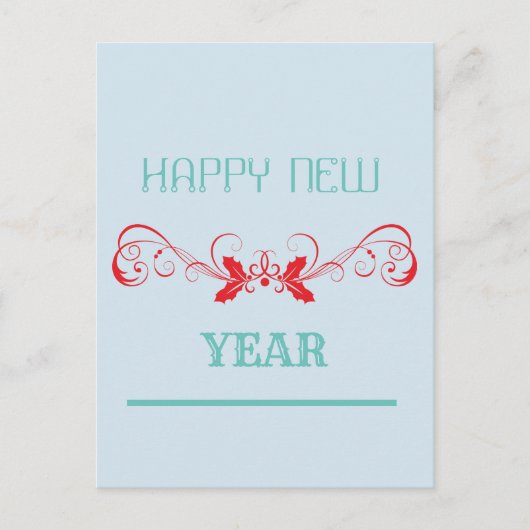 Happy New Year Feiertagspostkarte (Vorderseite)