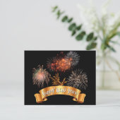 Happy New Year Feiertagspostkarte (Stehend Vorderseite)