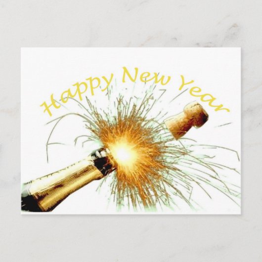 Happy New Year Feiertagspostkarte (Vorderseite)