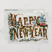 Happy New Year Feiertagspostkarte (Vorne/Hinten)