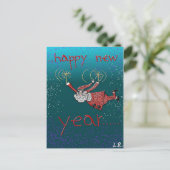 Happy New Year Feiertagspostkarte (Stehend Vorderseite)