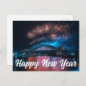 Happy New Year Feiertagspostkarte (Vorne/Hinten)