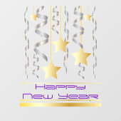 Happy New Year Fensteraufkleber (Blatt)