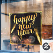 Happy New Year Fensteraufkleber (Café-Fenster)