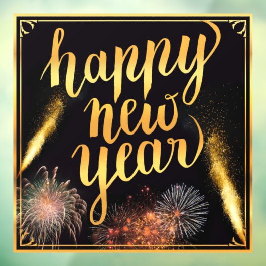 Happy New Year Fensteraufkleber (Blatt 3)